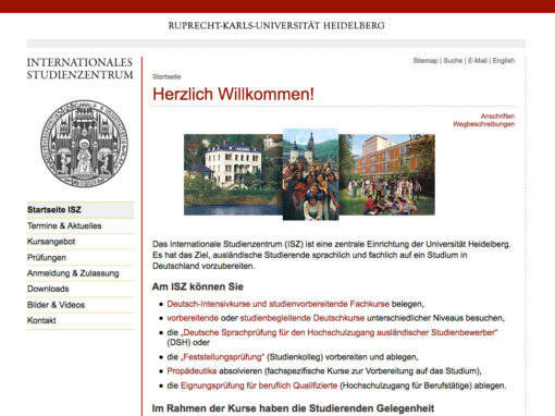 Internationales Studienzentrum, Uni Heidelberg